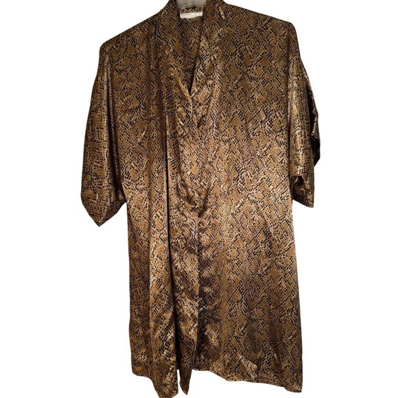 Morgan Taylor Intimates Women's Sleep Shirt Vintage Snakeskin Animal Print Med - Picture 1 of 10
